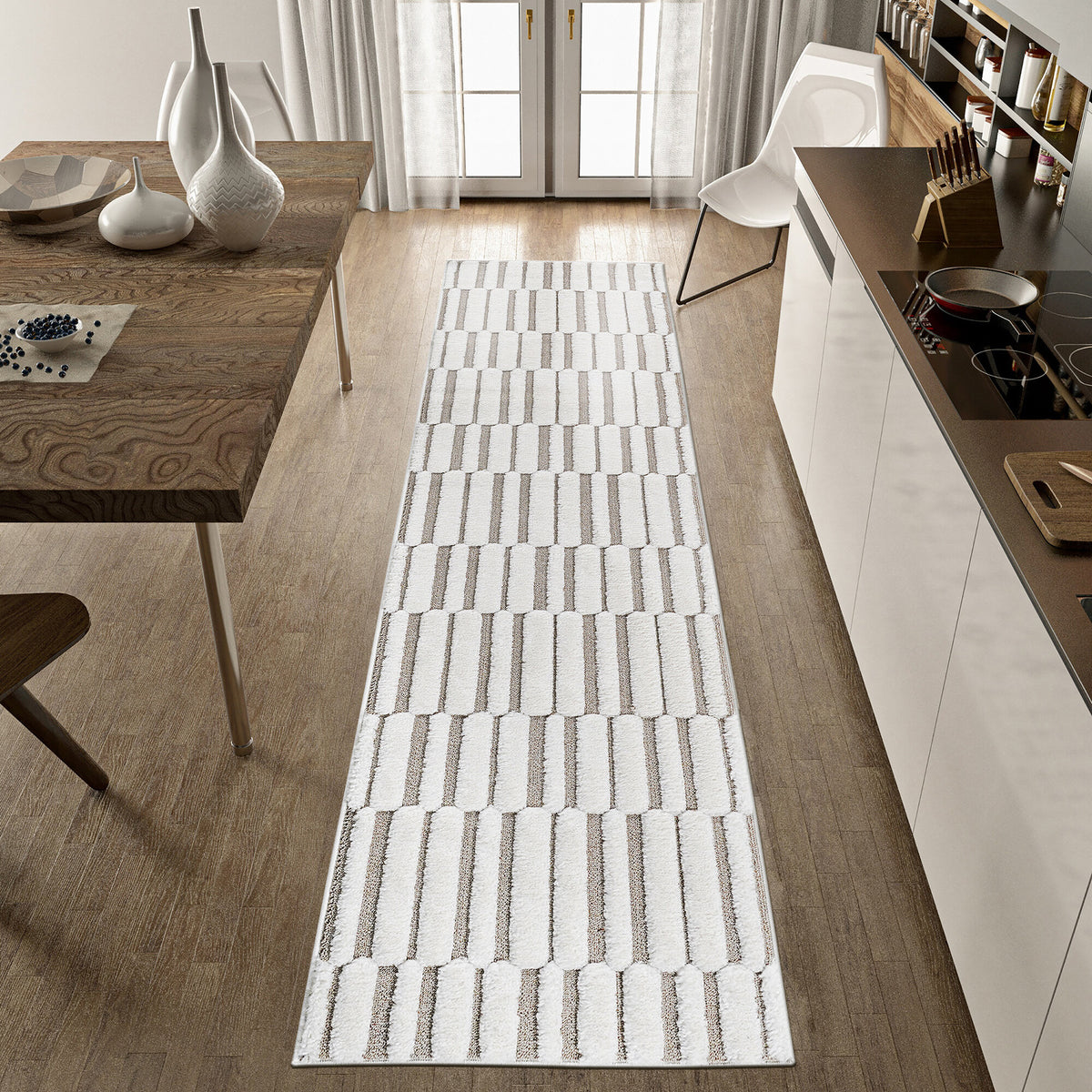 Mitanni Home 45111A | BEIGE/CREAM | 2'2''x8' | 1-810109226566