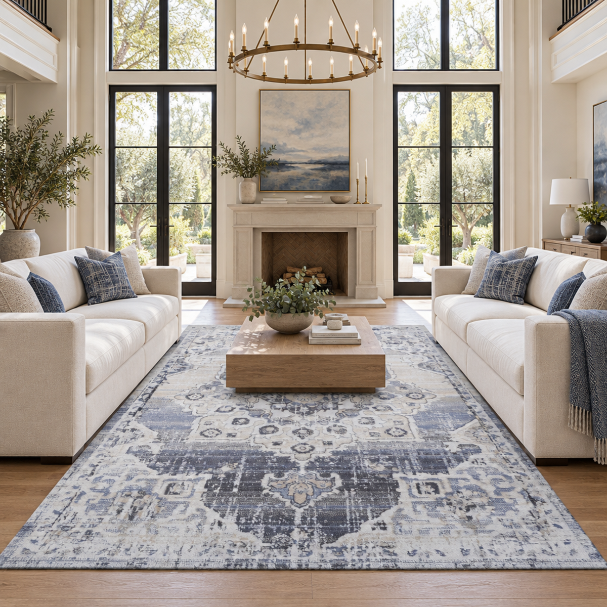 Mitanni Home 22105A Cream/Blue area rug, image 5 of 9