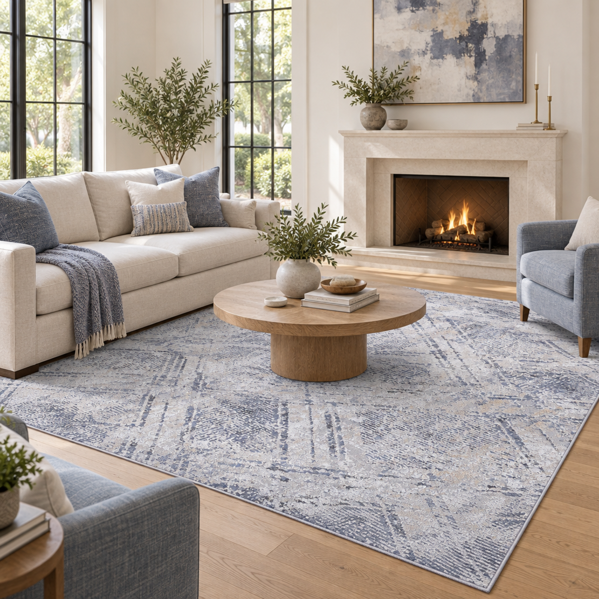 Mitanni Home 22106A Blue/Grey area rug, image 1 of 9