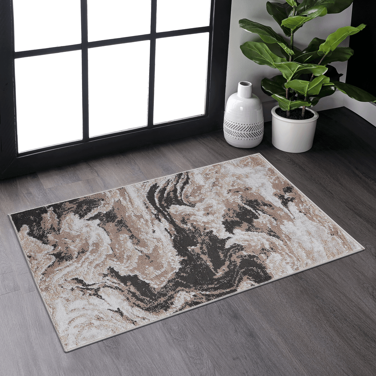 Mitanni Home 22107A area rug in light brown, product view 1