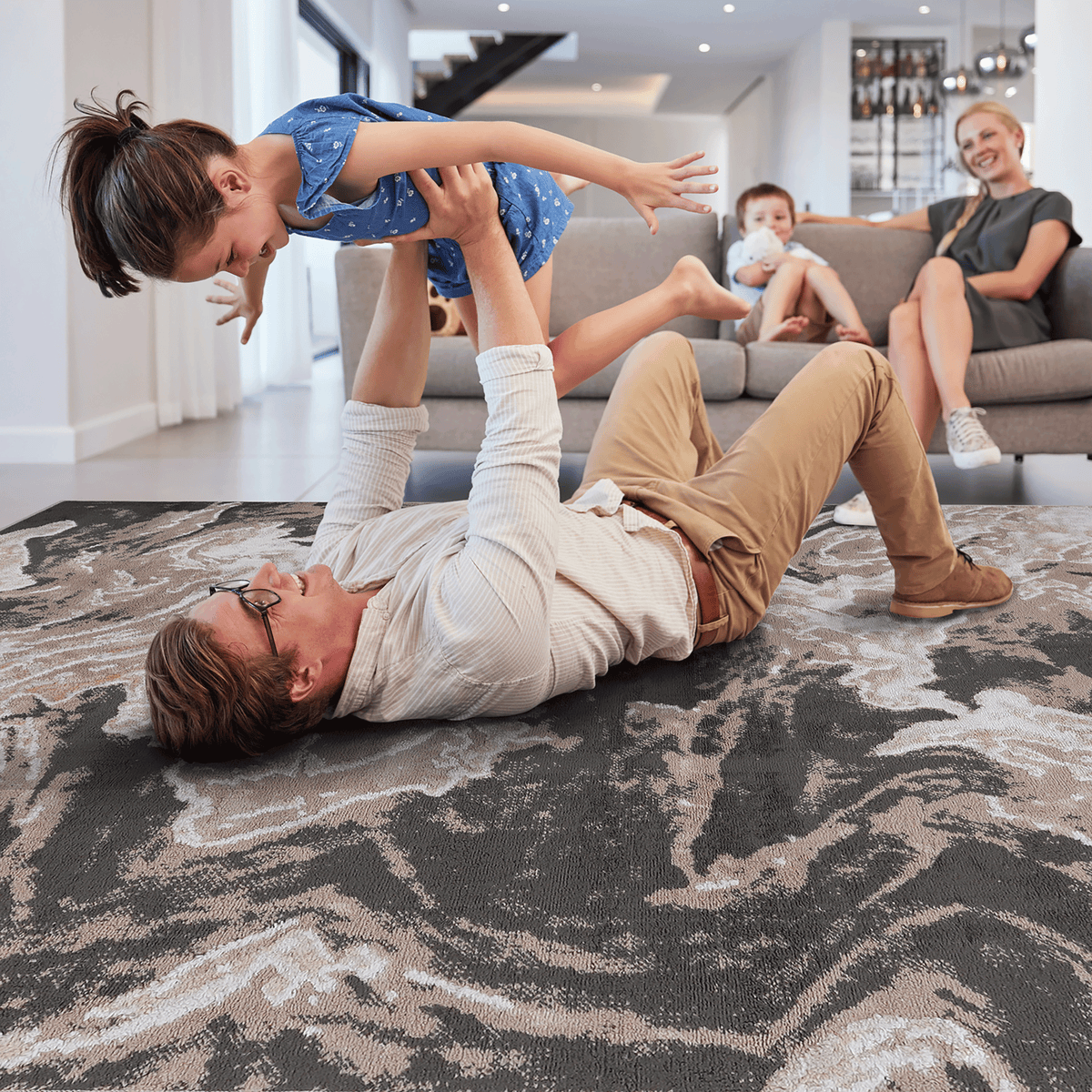 Mitanni Home 22107A area rug in L.BROWN, product view 4