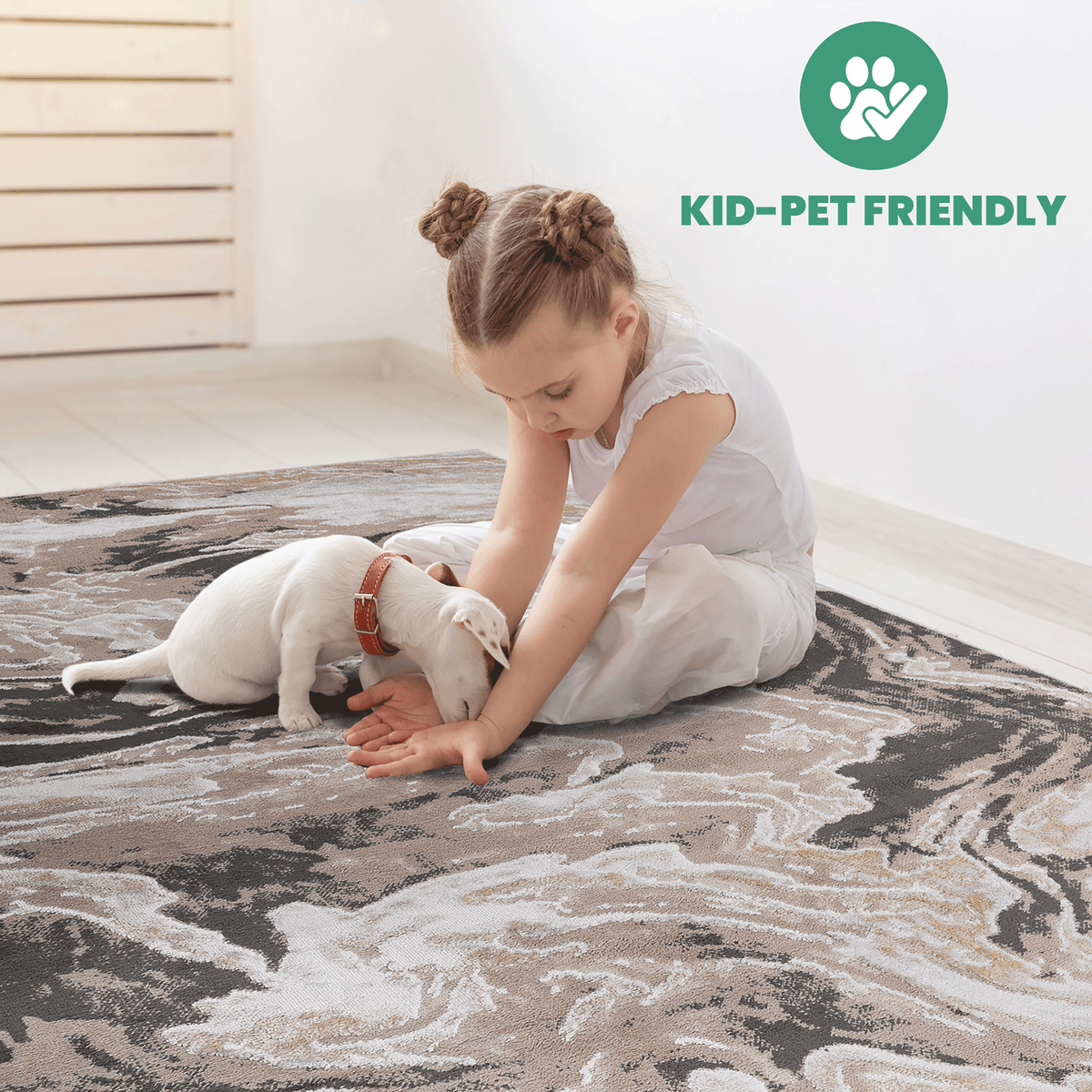 Mitanni Home 22107A area rug in L.BROWN, product view 7