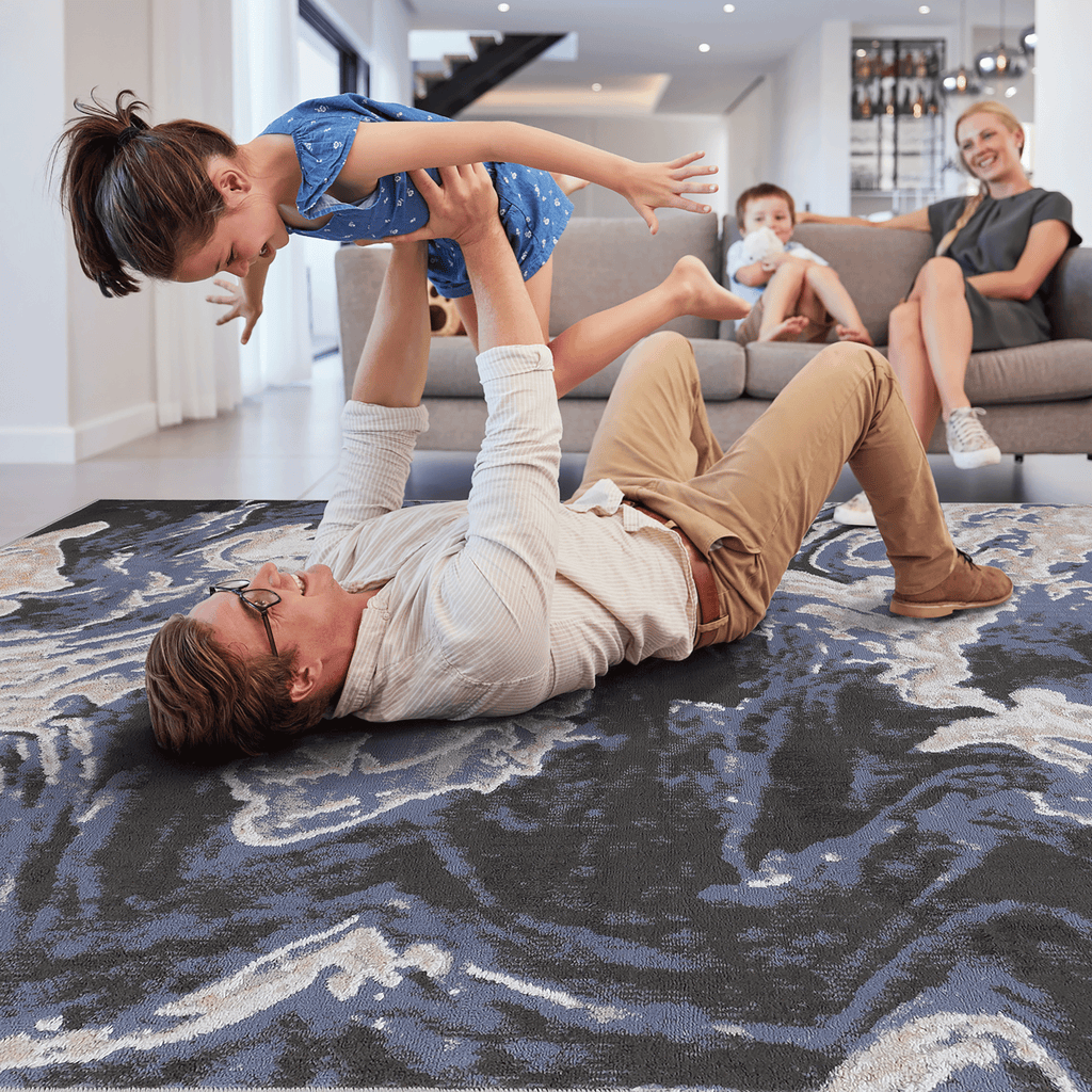 Mitanni Home 22107A Light Blue area rug, 5'3''x7'6''