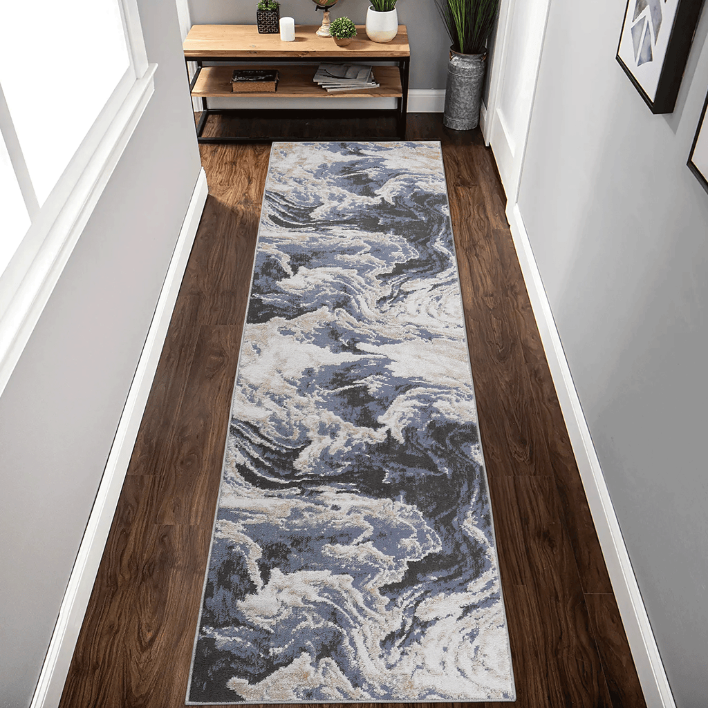 Mitanni Home 22107A Light Blue area rug, 5'3''x7'6''