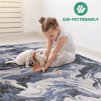 Mitanni Home 22107A Light Blue area rug, 5'3''x7'6''