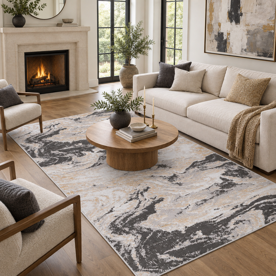 Mitanni Home 22107A Grey area rug, image 1 of 9