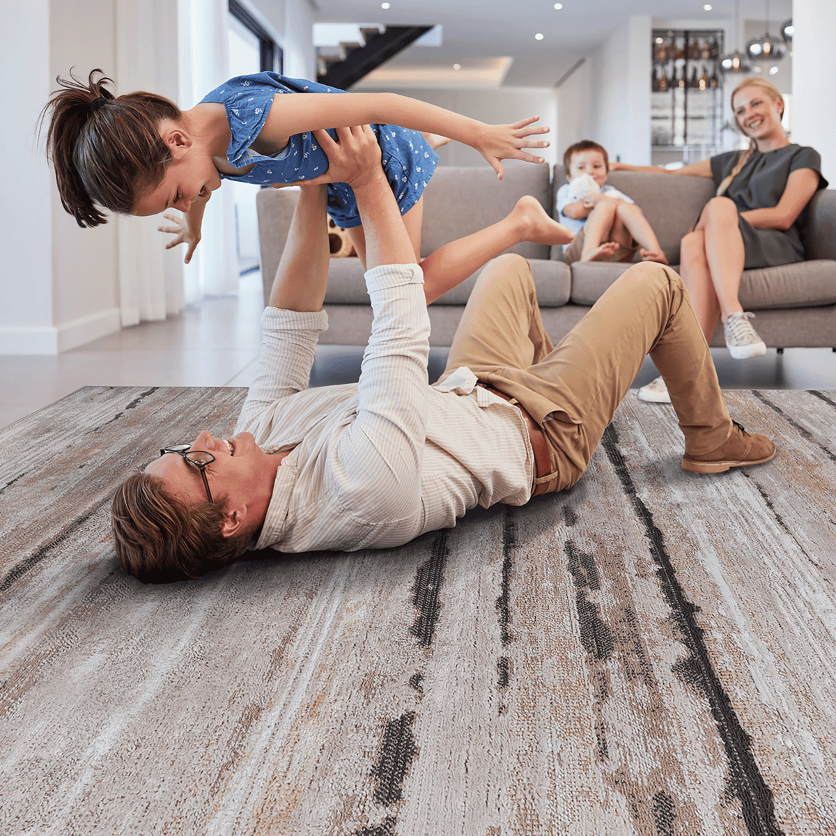 Mitanni Home 22108A area rug in BROWN, product view 5