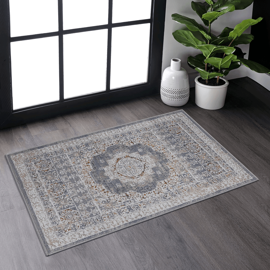 Mitanni Home 22109A area rug in BLUE/IVORY, product view 1