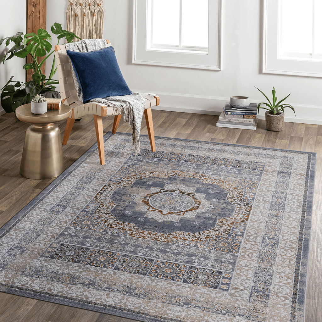 Mitanni Home 22109A area rug in BLUE/IVORY, product view 6