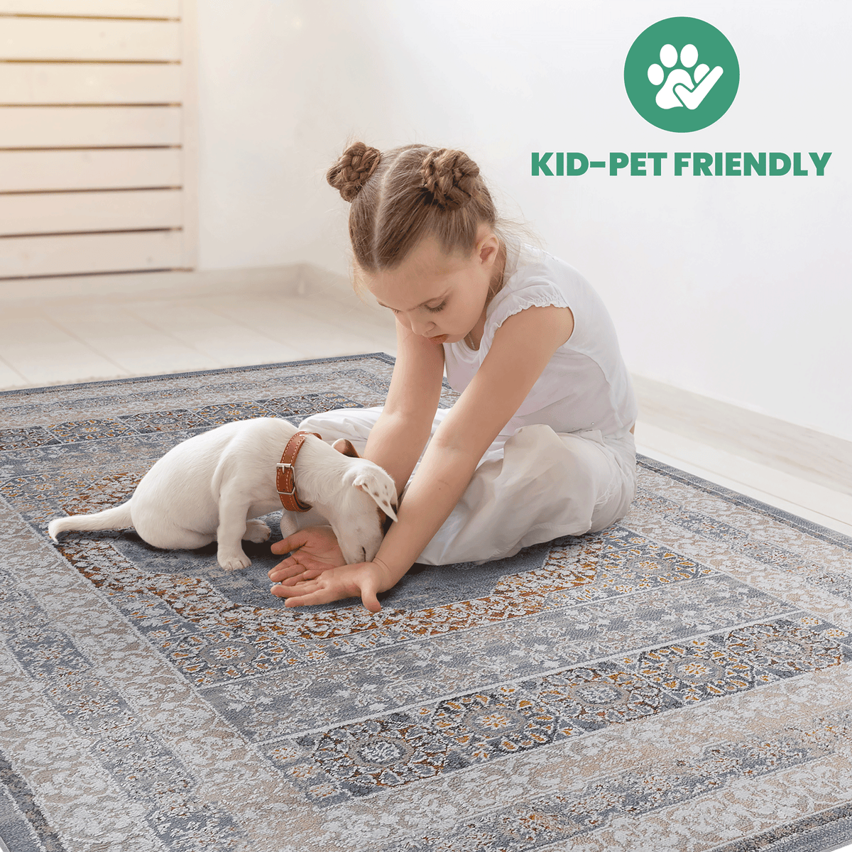 Mitanni Home 22109A area rug in BLUE/IVORY, product view 7