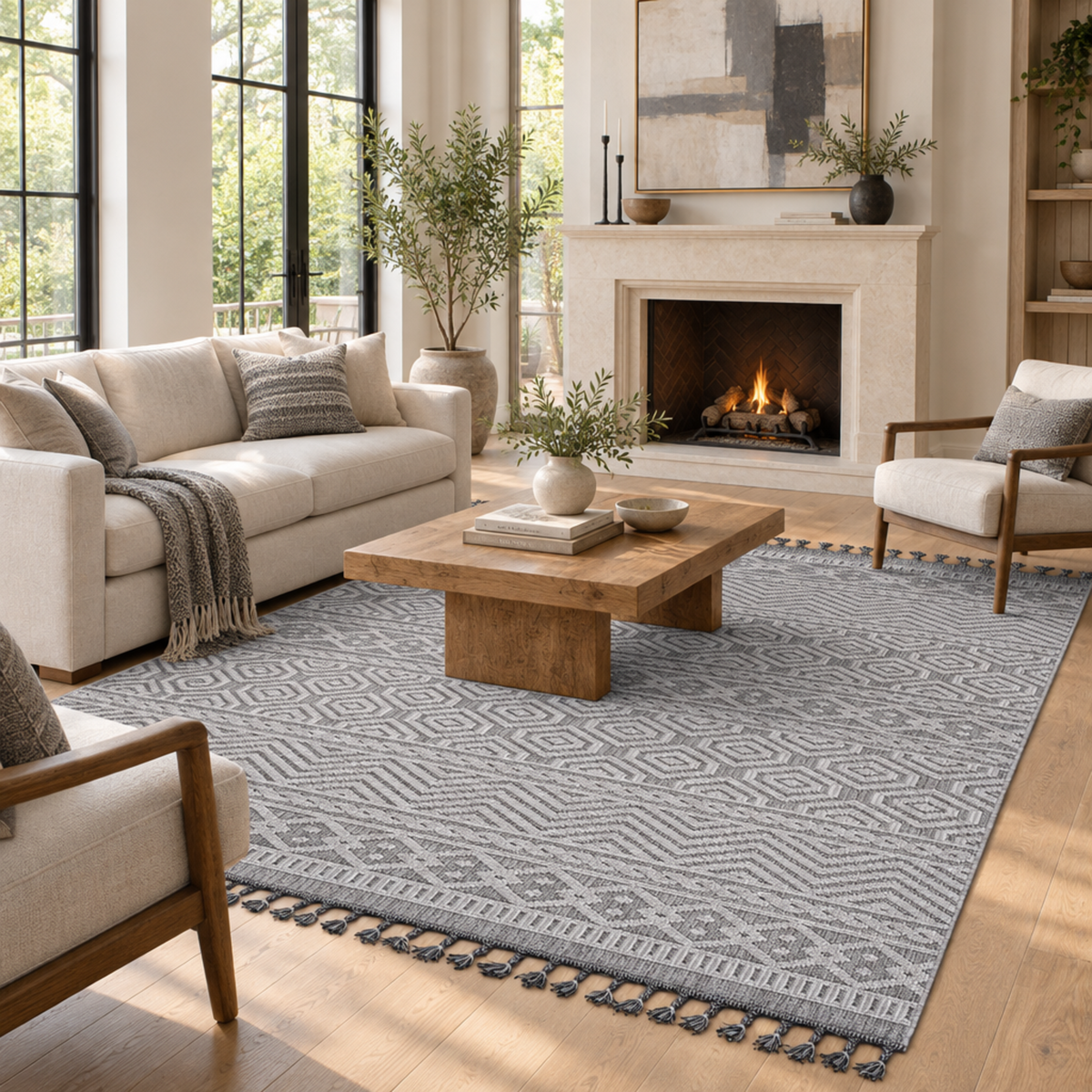 Mitanni Home 22700A GREY/WHITE area rug, photo 1