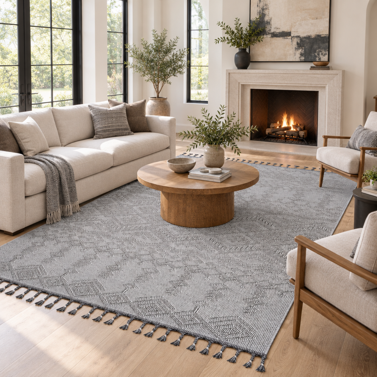 Mitanni Home 22702A WHITE/WHITE area rug, photo 1