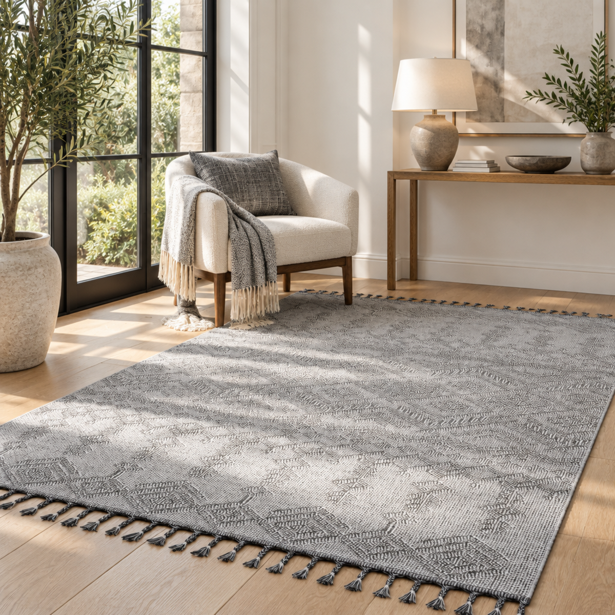 Mitanni Home 22702A WHITE/WHITE area rug, photo 3