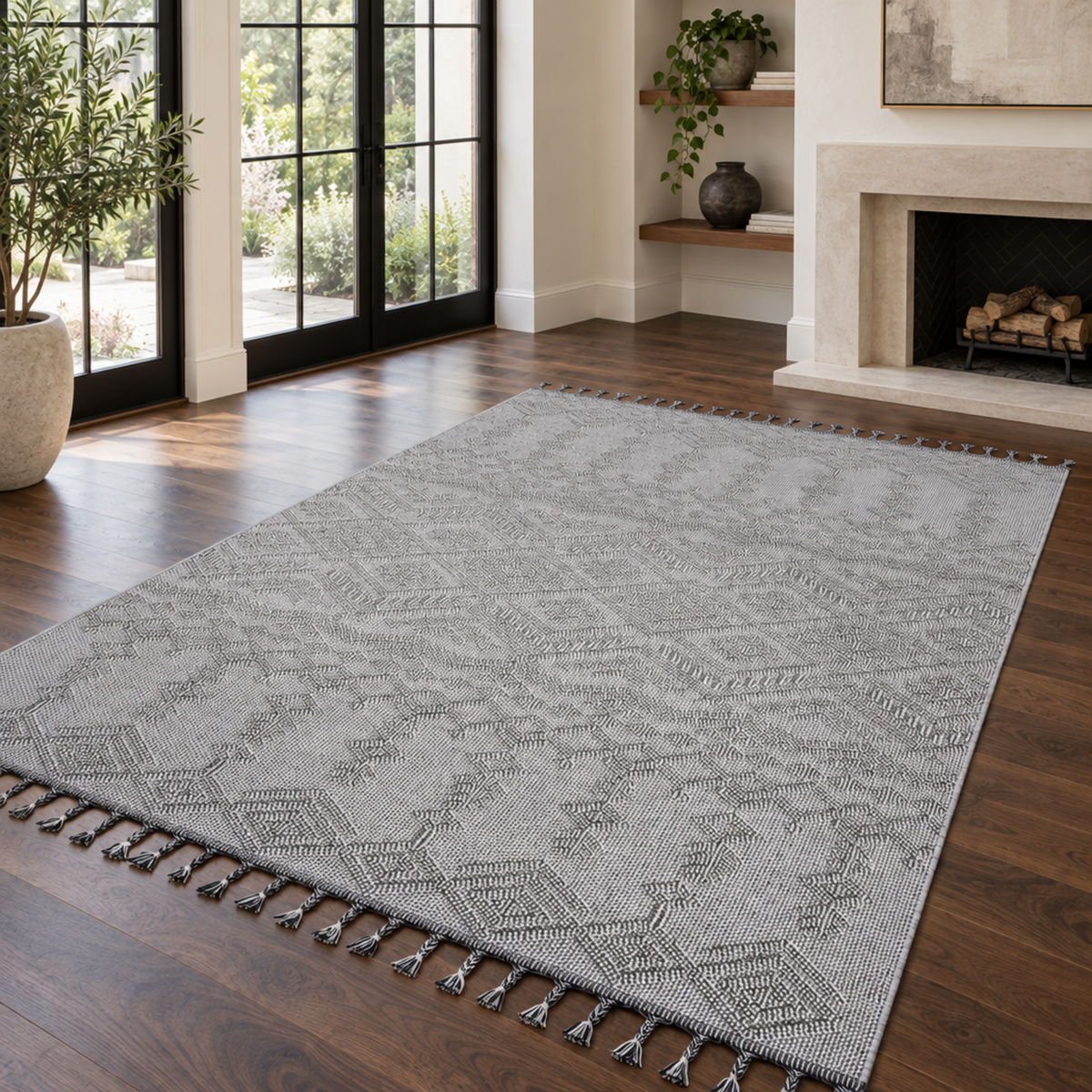 Mitanni Home 22702A WHITE/WHITE area rug, photo 7