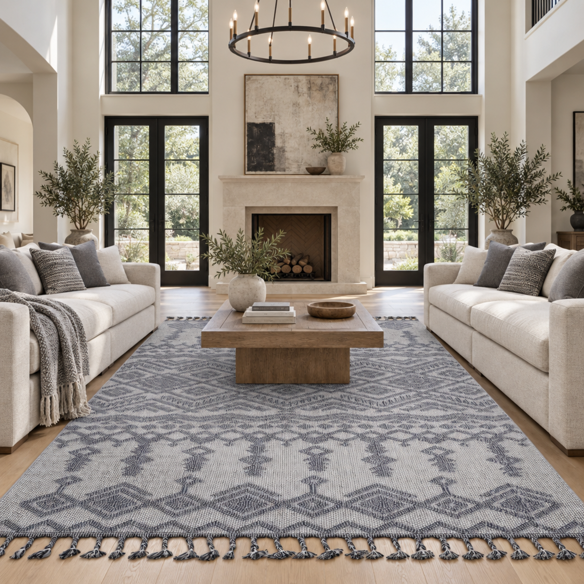Mitanni Home 22702A WHITE/GRAY area rug, photo 5