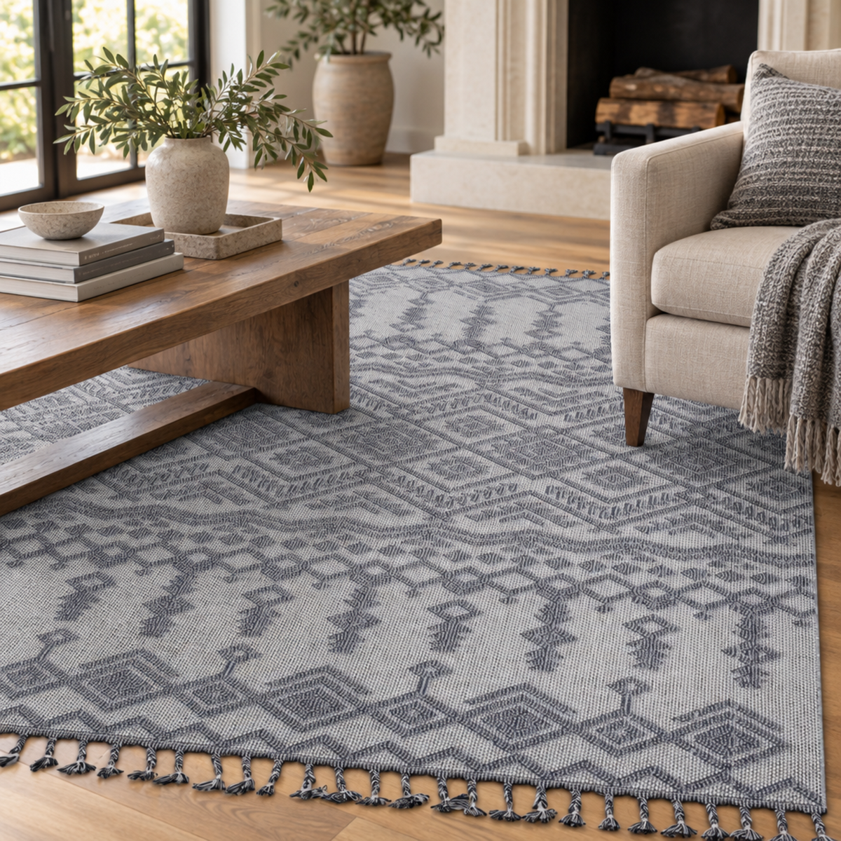 Mitanni Home 22702A WHITE/GRAY area rug, photo 9