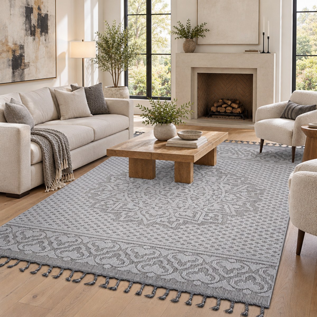 Mitanni Home 22703A GRAY/WHITE area rug, photo 1