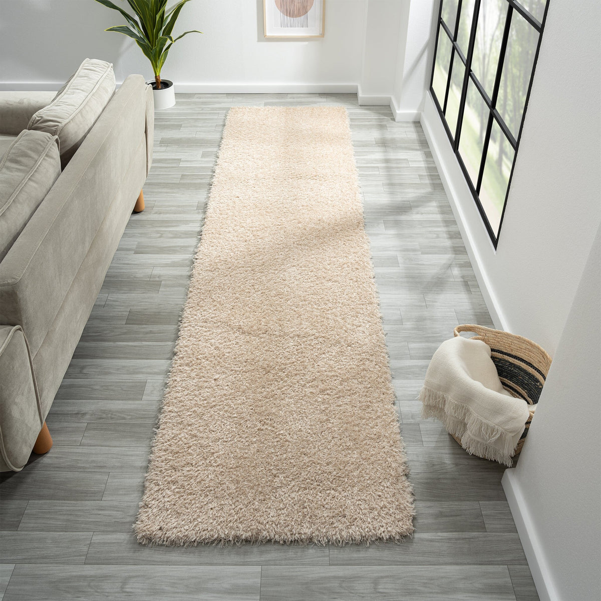 Mitanni Home 13105A | BEIGE | 5'x 7' | Fleecy394FawnRun_Lifestyle