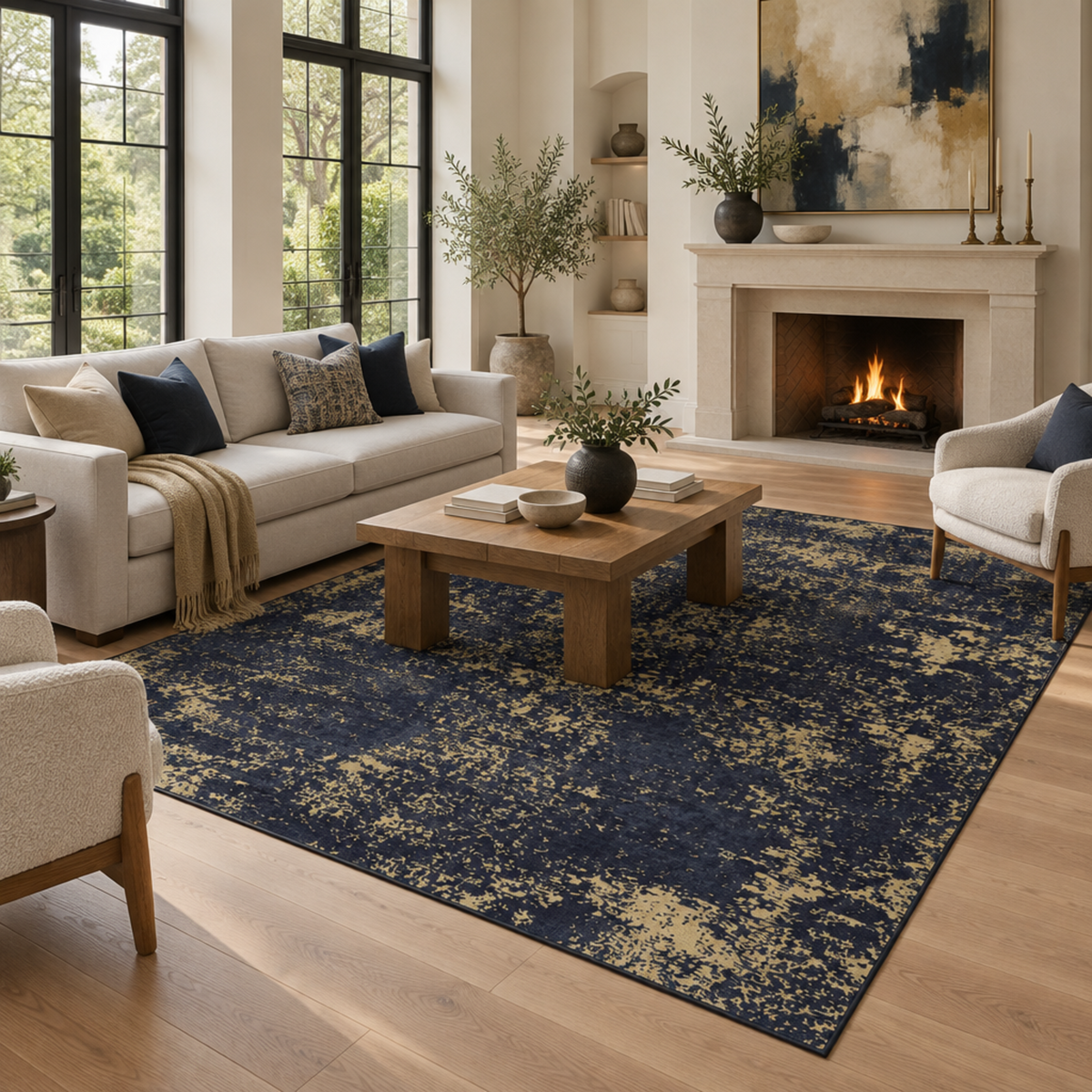 Mitanni Home 33744A BLACK/GOLD area rug, image 1