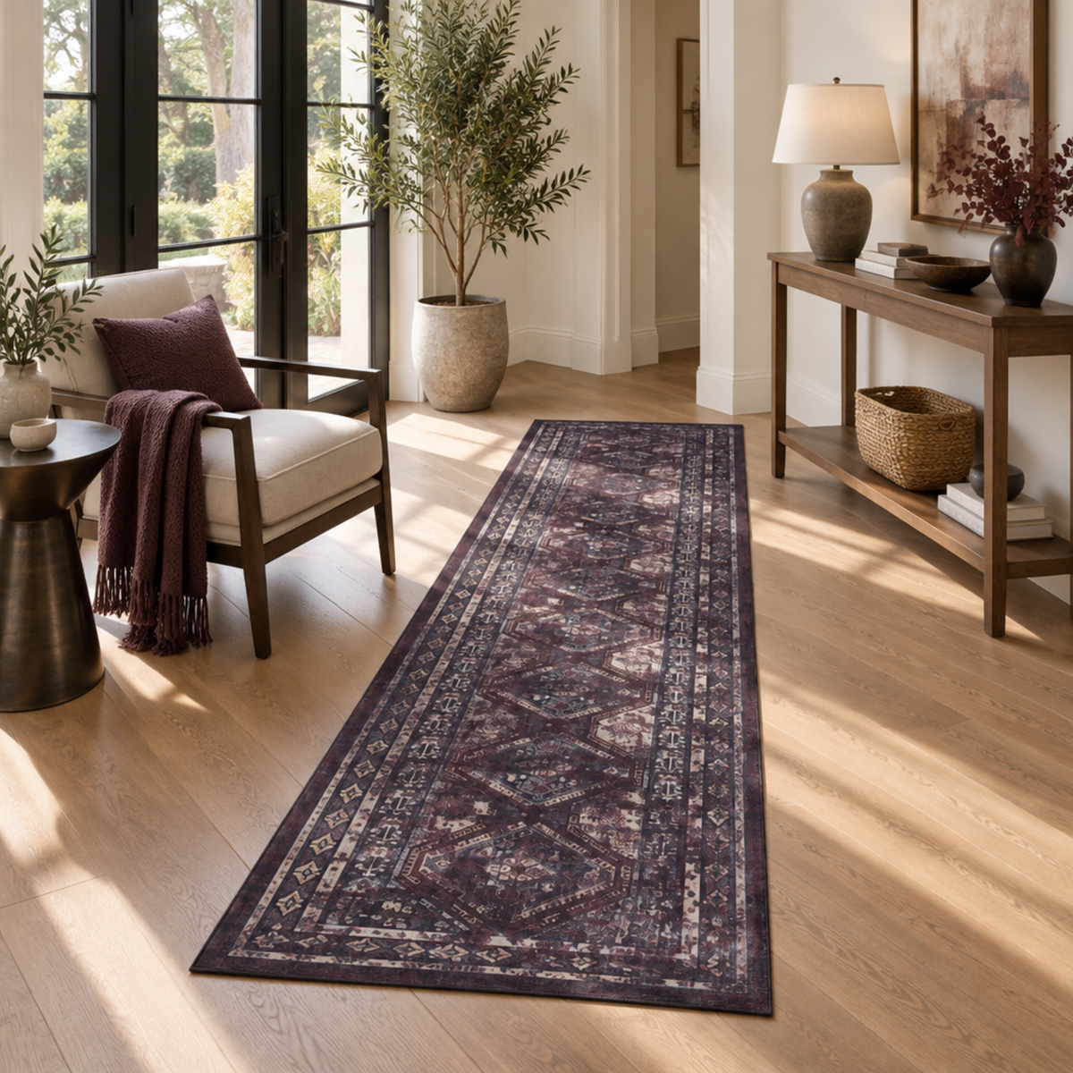 Mitanni Home 33745A BURGUNDY/BLACK area rug, image 3