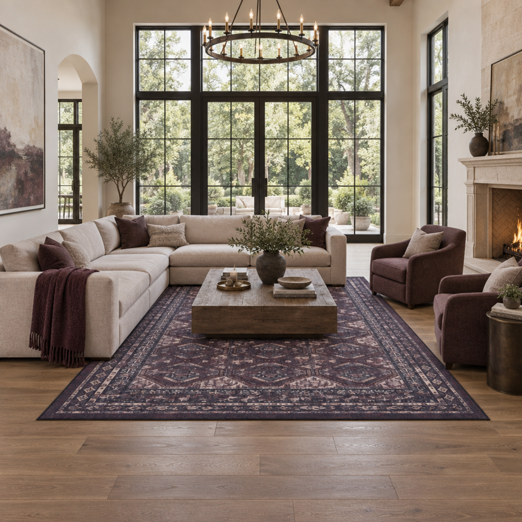 Mitanni Home 33745A BURGUNDY/BLACK area rug, image 4