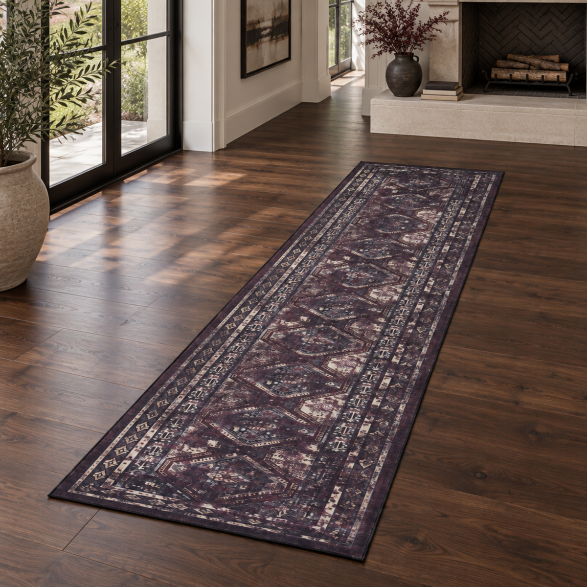 Mitanni Home 33745A BURGUNDY/BLACK area rug, image 7