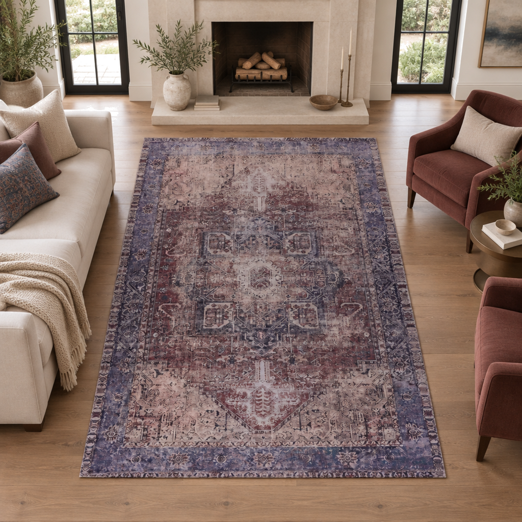 Mitanni Home 33747A BURGUNDY/BLUE area rug, image 2