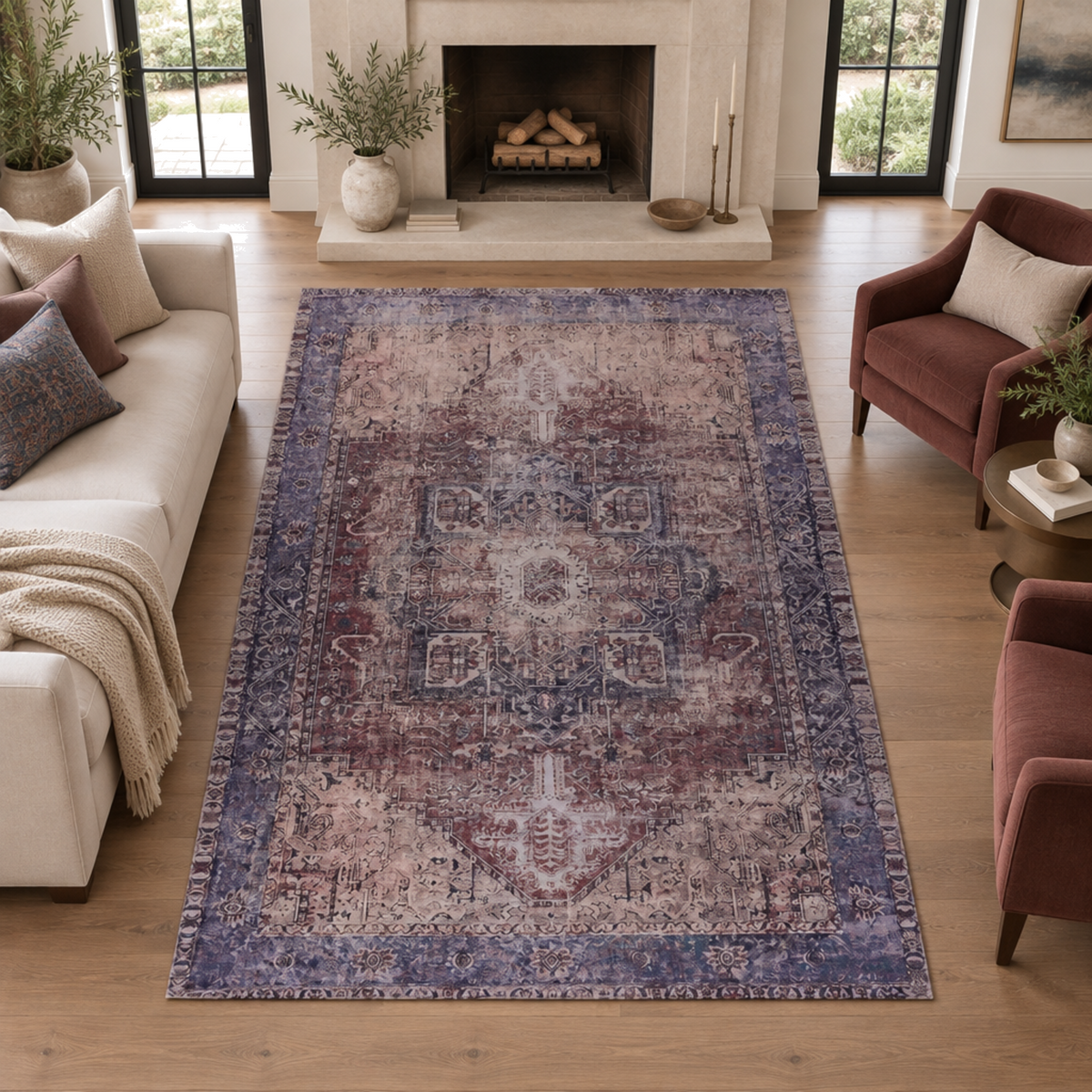 Mitanni Home 33747A BURGUNDY/BLUE area rug, image 2