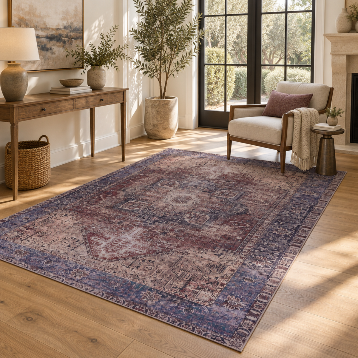 Mitanni Home 33747A BURGUNDY/BLUE area rug, image 3