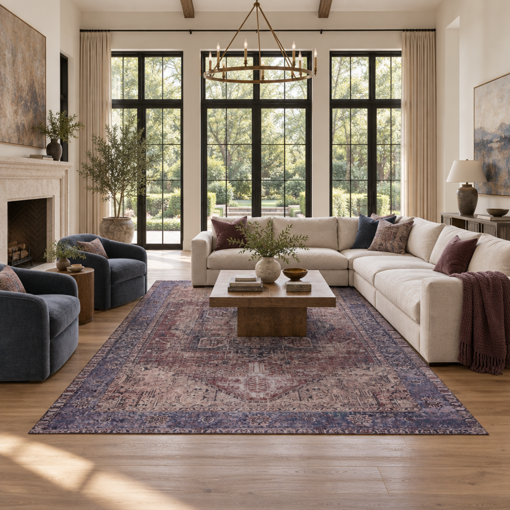 Mitanni Home 33747A BURGUNDY/BLUE area rug, image 4