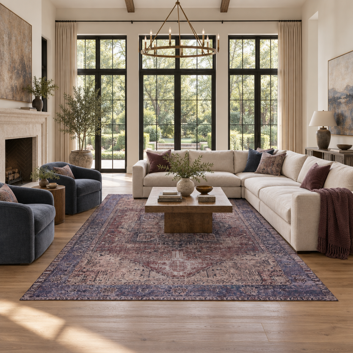 Mitanni Home 33747A BURGUNDY/BLUE area rug, image 4