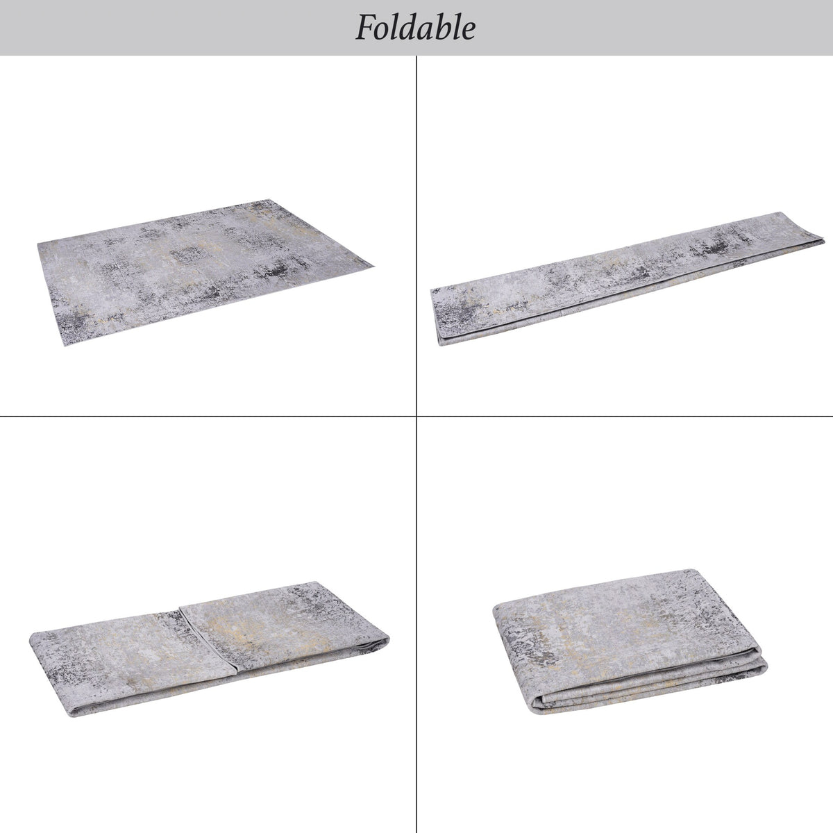 Mitanni Home 33744A | GRAY/GOLD | 2' x 3', 2'6'' x 10', 3' x 5', 4' x 6', 5' x 8', 6' x 9', 8' x 10', 9' x 12' | 33744A Gray-Gold_7