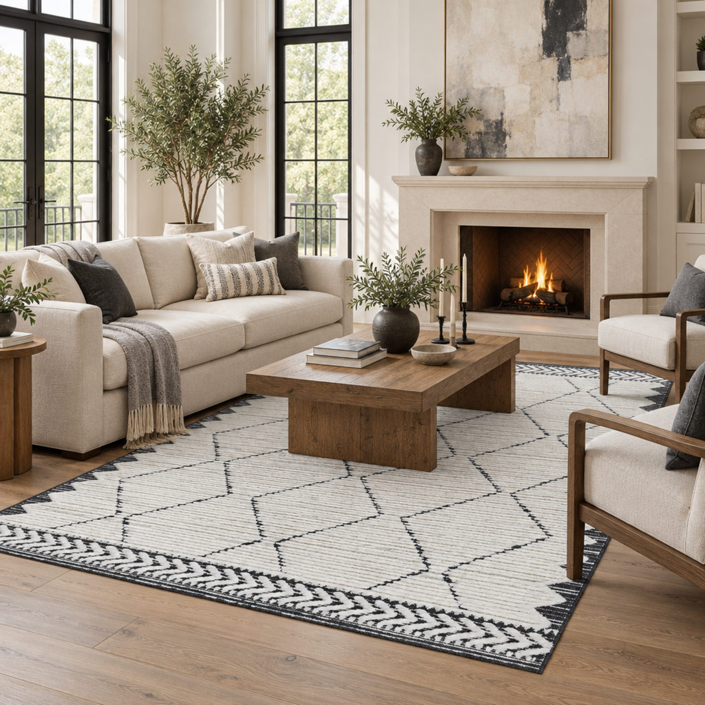 Mitanni Home 45115A CREAM/ANTHRACITE area rug, photo 1