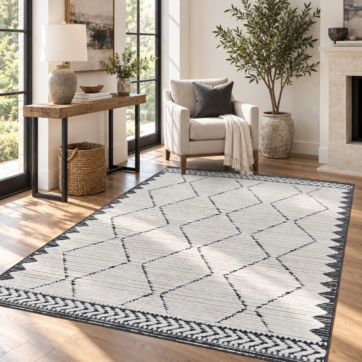 Mitanni Home 45115A CREAM/ANTHRACITE area rug, photo 3