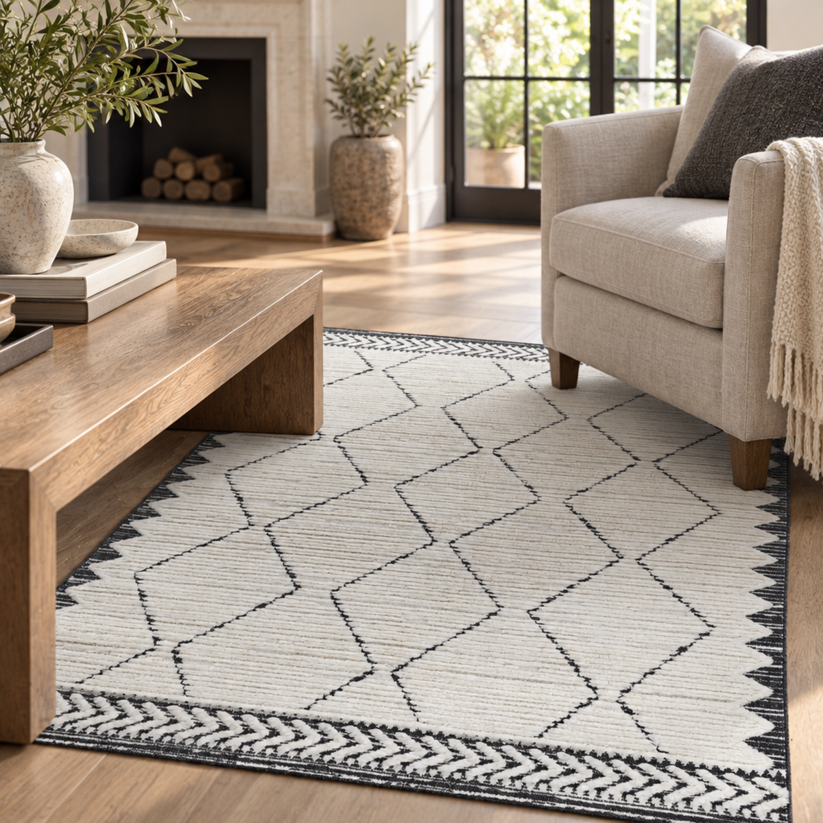 Mitanni Home 45115A CREAM/ANTHRACITE area rug, photo 9