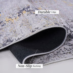 Mitanni Home 33744A | GRAY/GOLD | 2' x 3', 2'6'' x 10', 3' x 5', 4' x 6', 5' x 8', 6' x 9', 8' x 10', 9' x 12' | 33744A Gray-Gold_6
