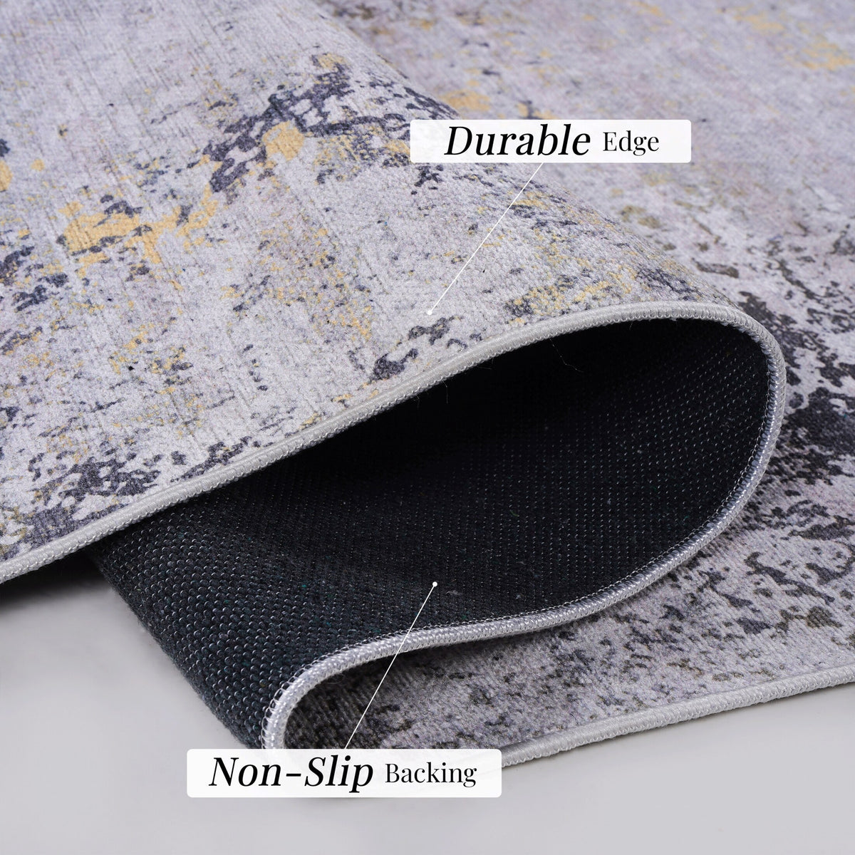 Mitanni Home 33744A | GRAY/GOLD | 2' x 3', 2'6'' x 10', 3' x 5', 4' x 6', 5' x 8', 6' x 9', 8' x 10', 9' x 12' | 33744A Gray-Gold_6